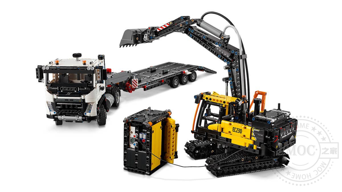【乐高】42175 Volvo FMX 卡车和 EC230 绿色动力挖掘机